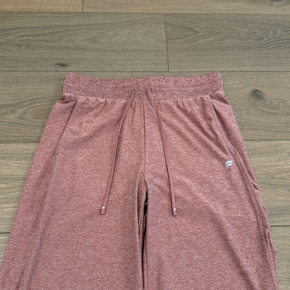 FABLETICS Blush Mauve Heather Cloud Jersey Wide Leg Pant Lounge Comfy Soft Sz M - Picture 4 of 12